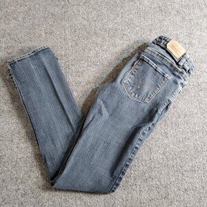 Levis Slim Straight fit Stretch Jeans Girls Juniors 16 Blue Denim Flap Pockets
